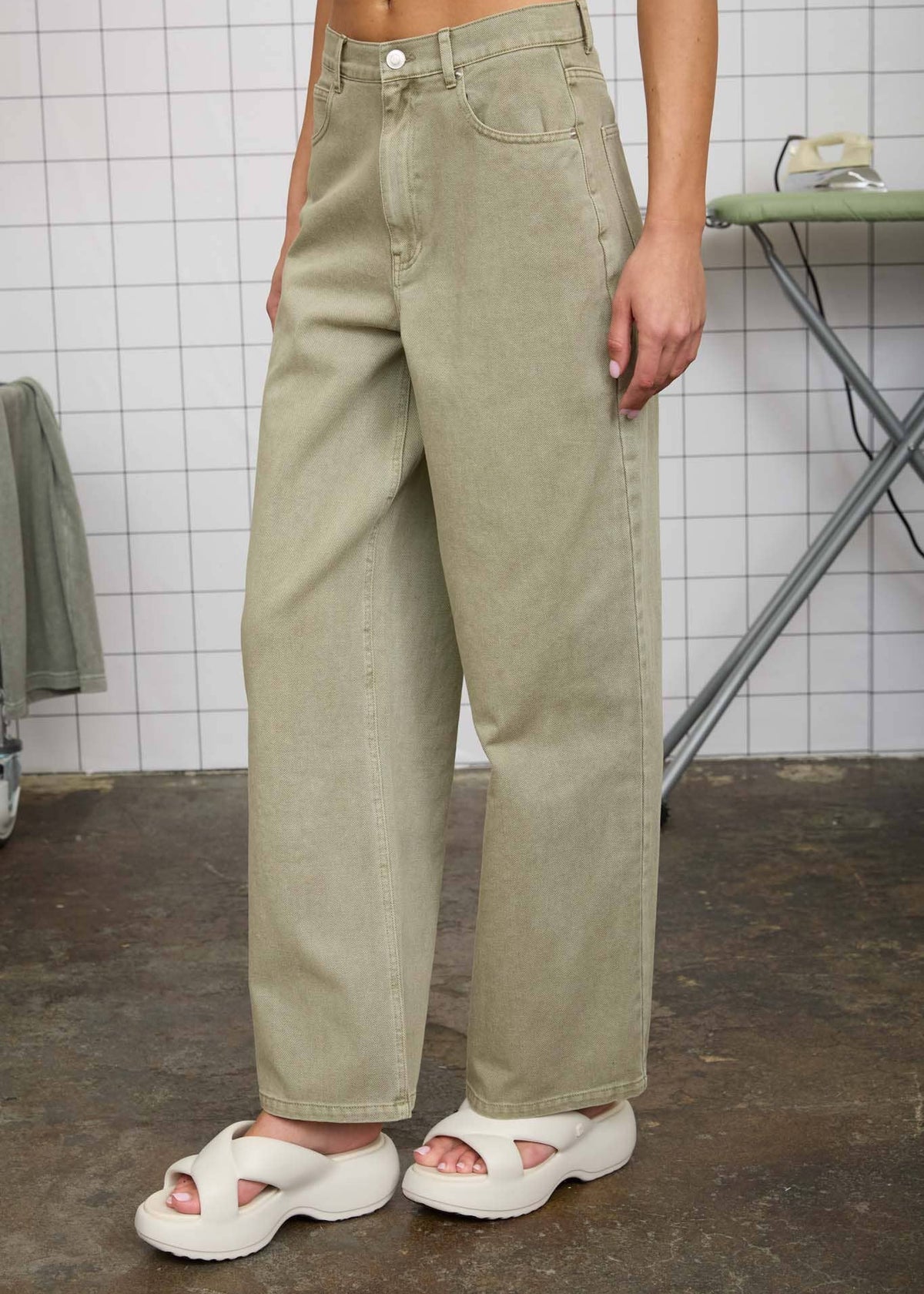 Bailey 100% Cotton Olive Jeans