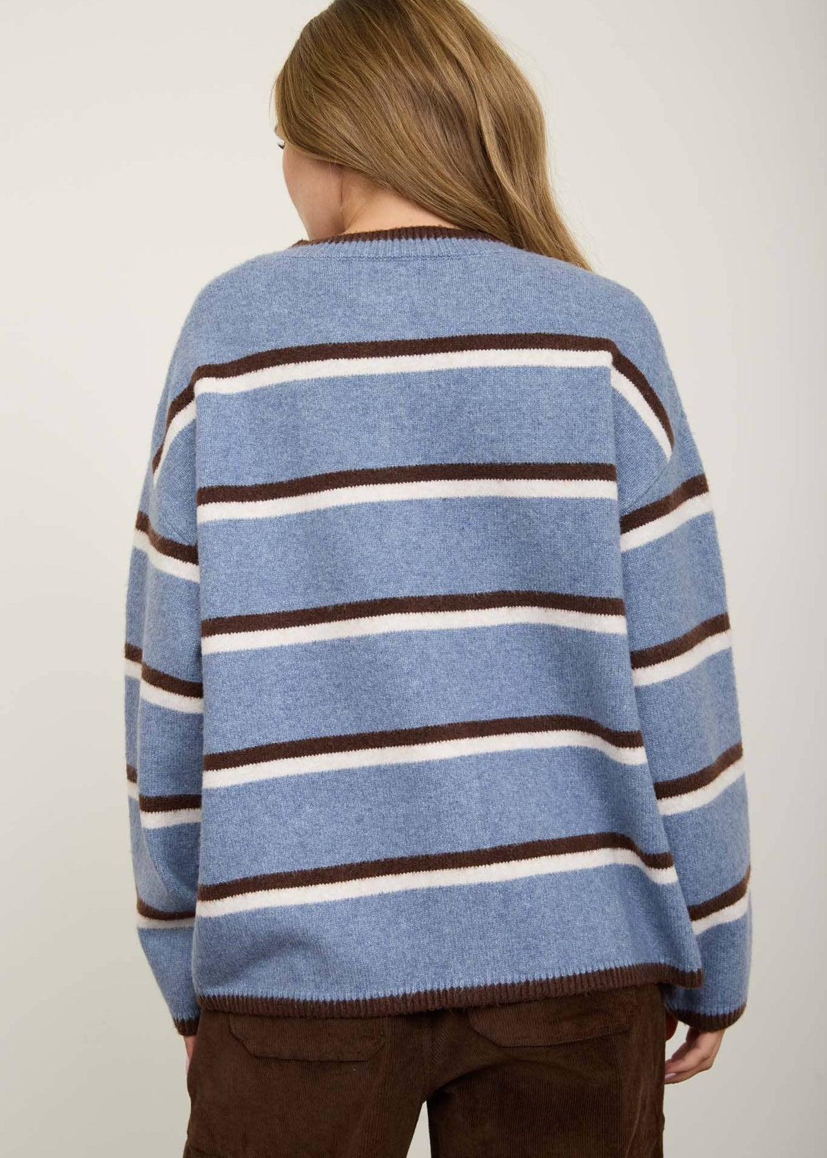 Sierra Striped Button-down Cardigan