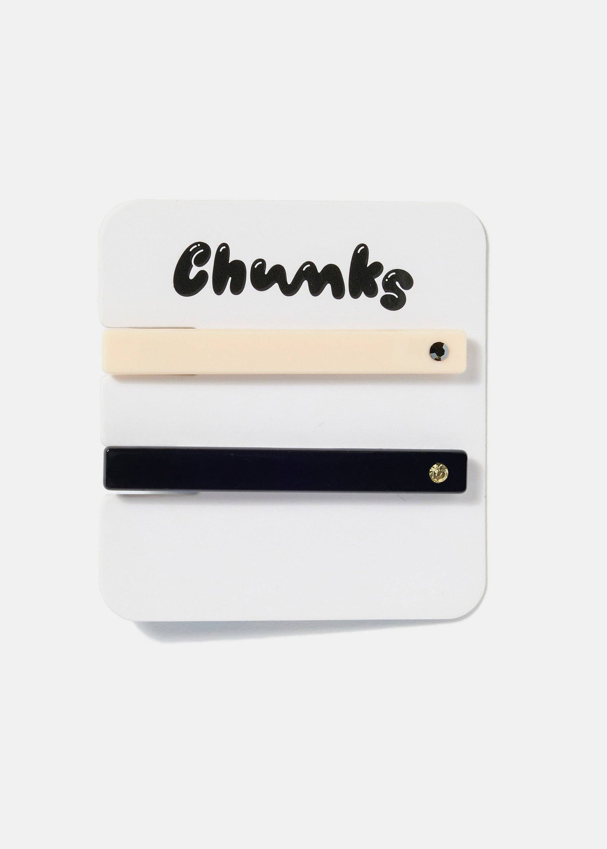 Chunks Allie Clips in Cream + Black