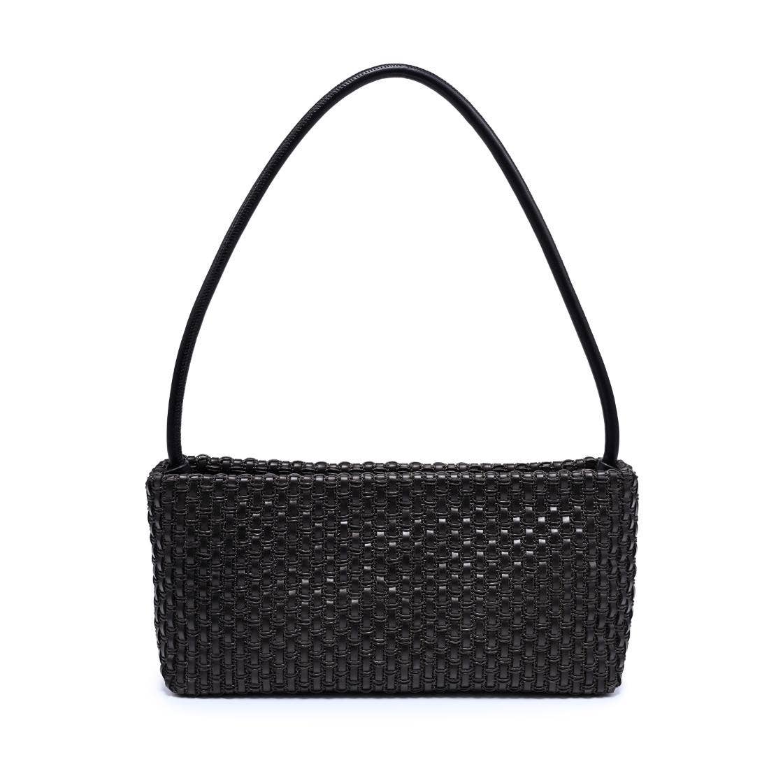 Moda Luxe Lucy Black Woven Shoulder Bag