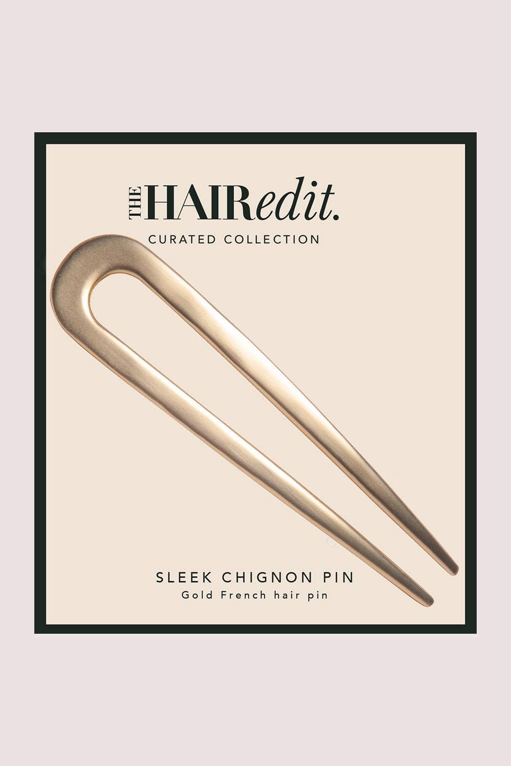 Sleek Chignon French Hair Pin in Gold