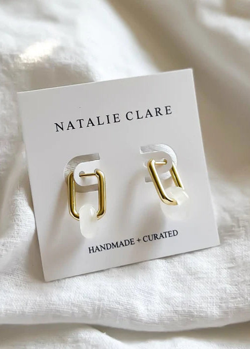 Natalie Clare Crystal Quartz Huggie Hoops