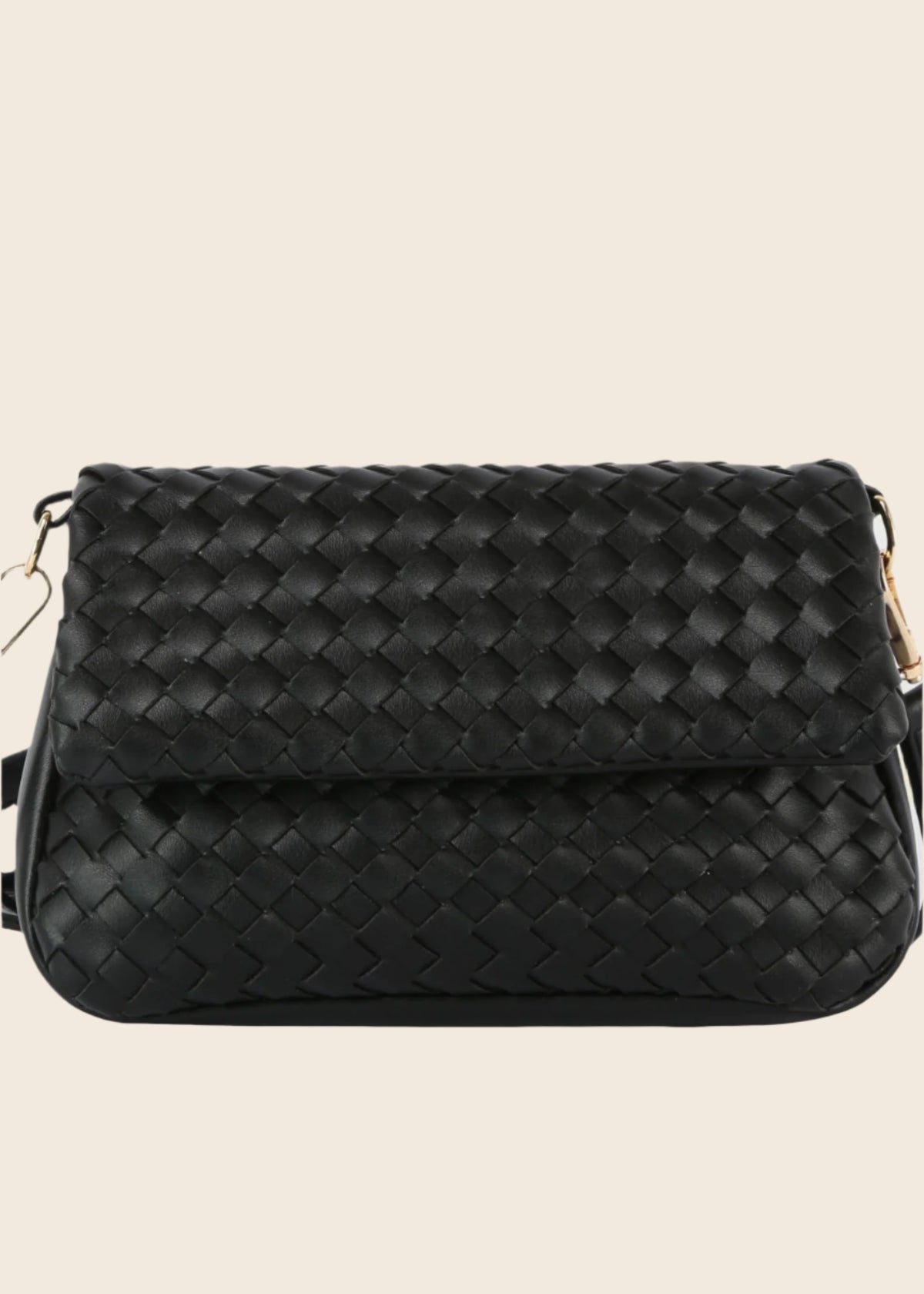 Rosie Woven Crossbody in Black