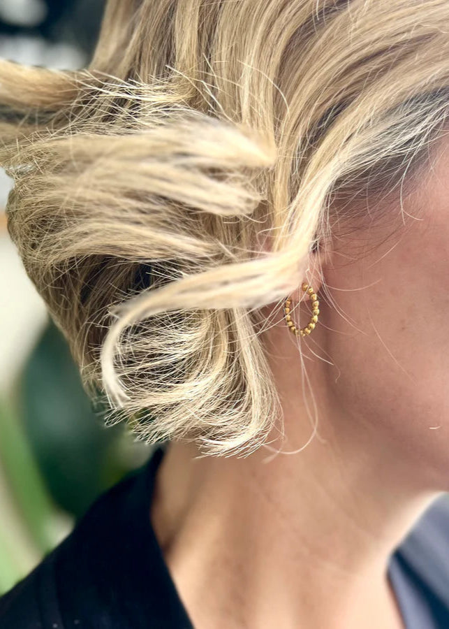 Beaded Hoop Earrings