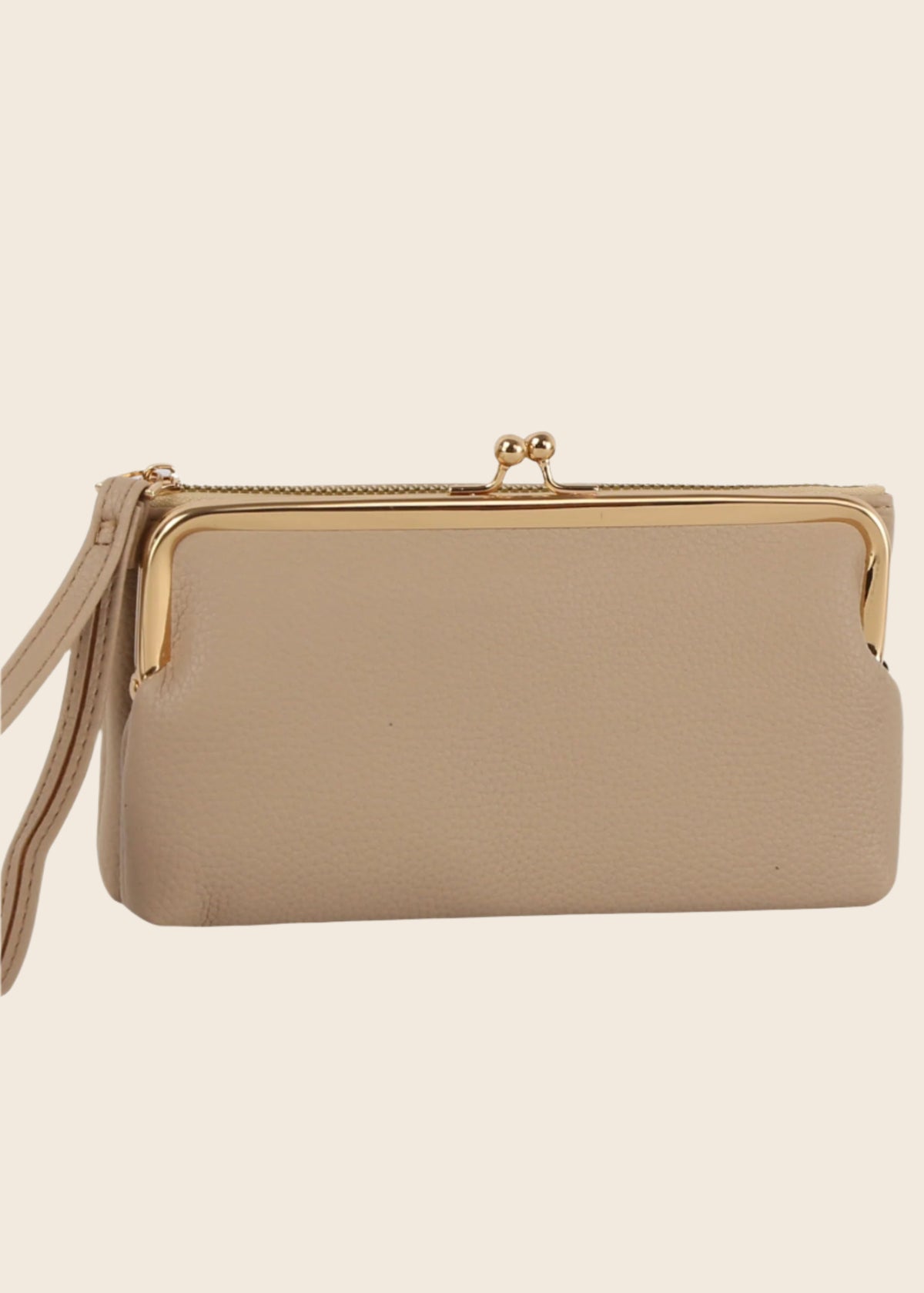 Sammy Wristlet in Stone