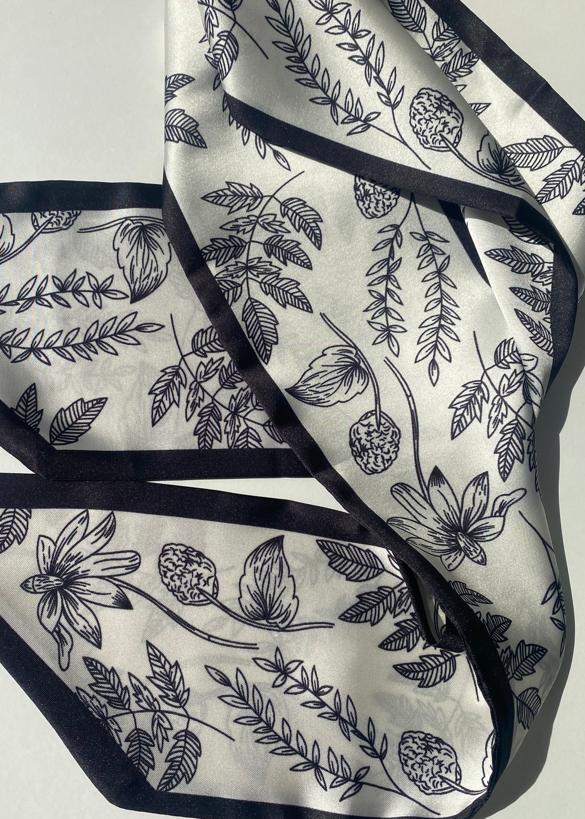 Floral Satin Scarf