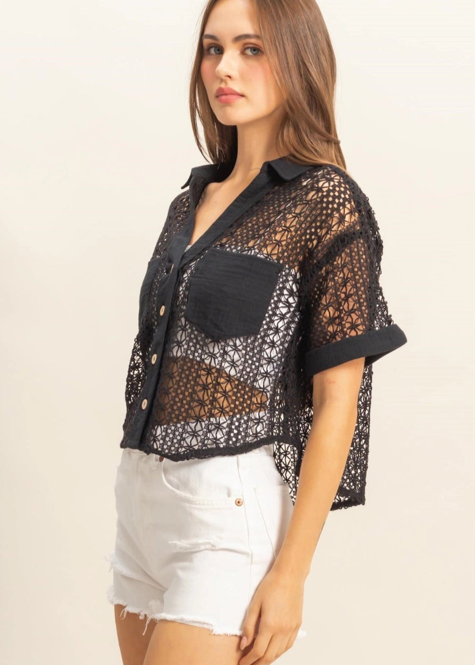 Mallory Crochet Top