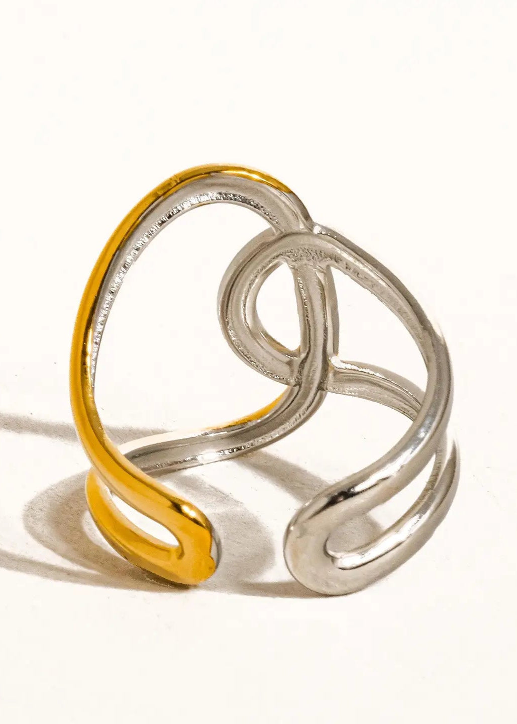 Lior Abstract Two Tone Ring