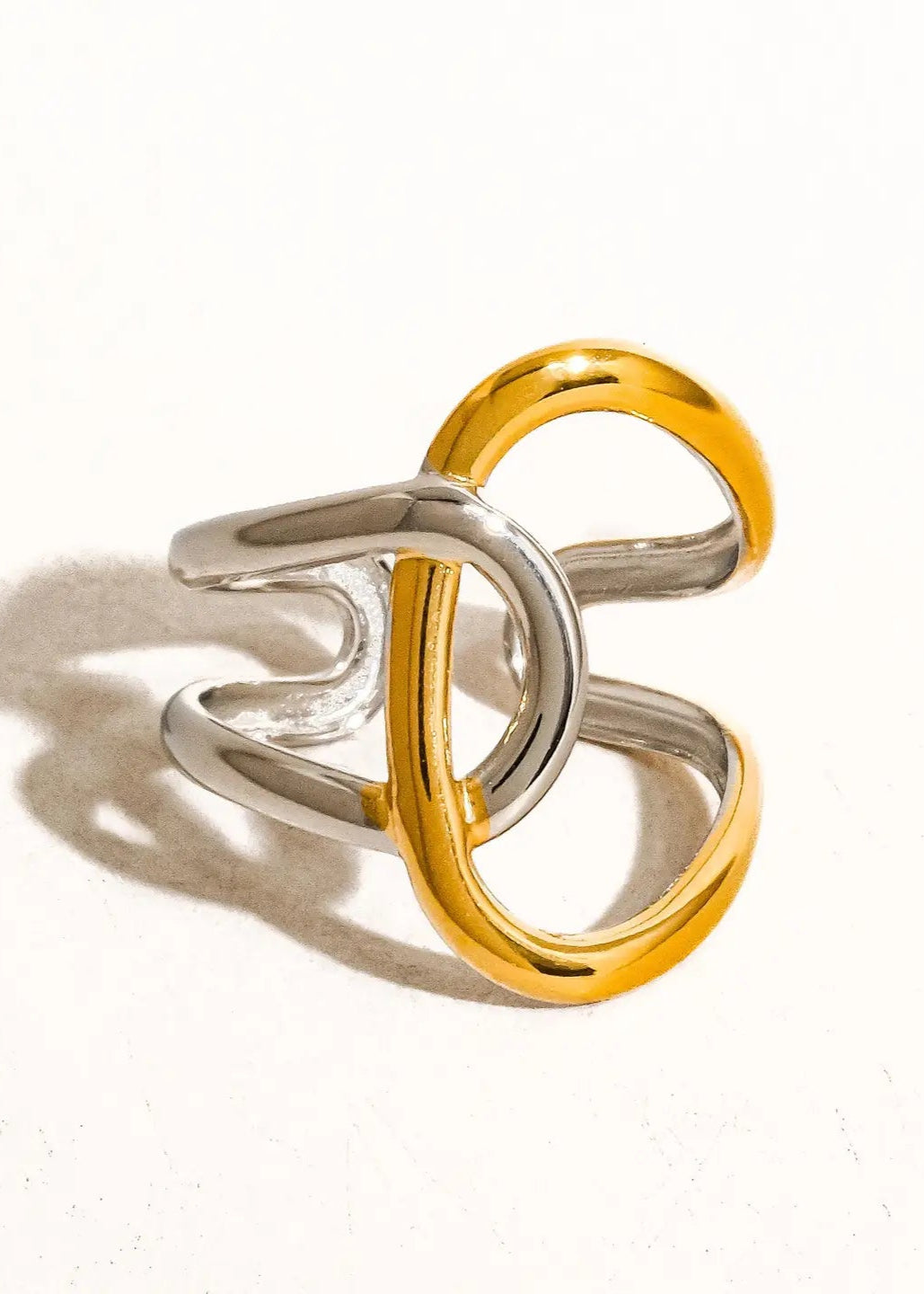 Lior Abstract Two Tone Ring