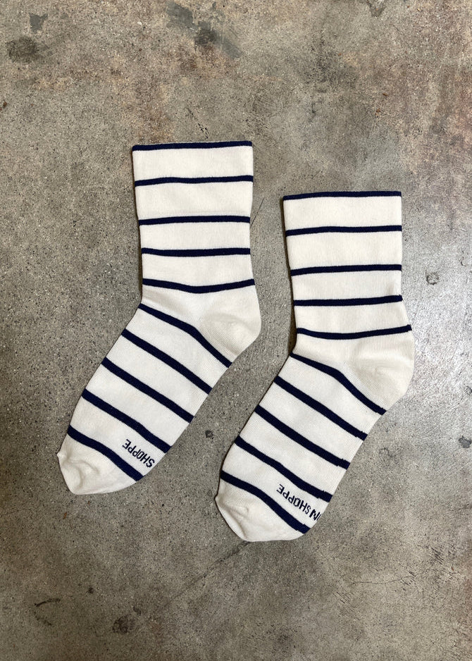 Le Bon Shoppe Wally Socks in Breton Stripe