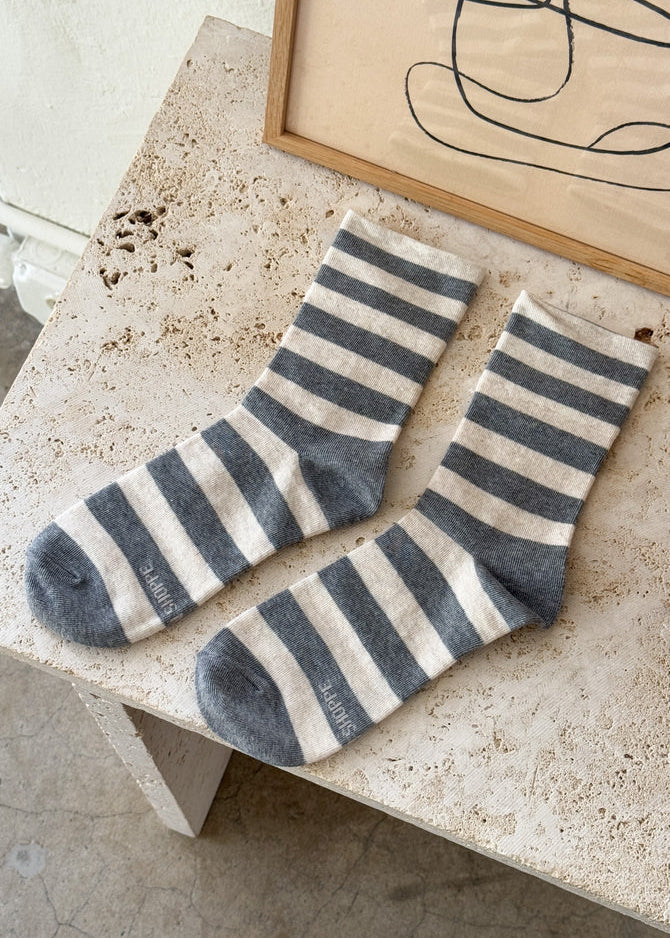 Le Bon Shoppe Wide Wally Socks in Grey