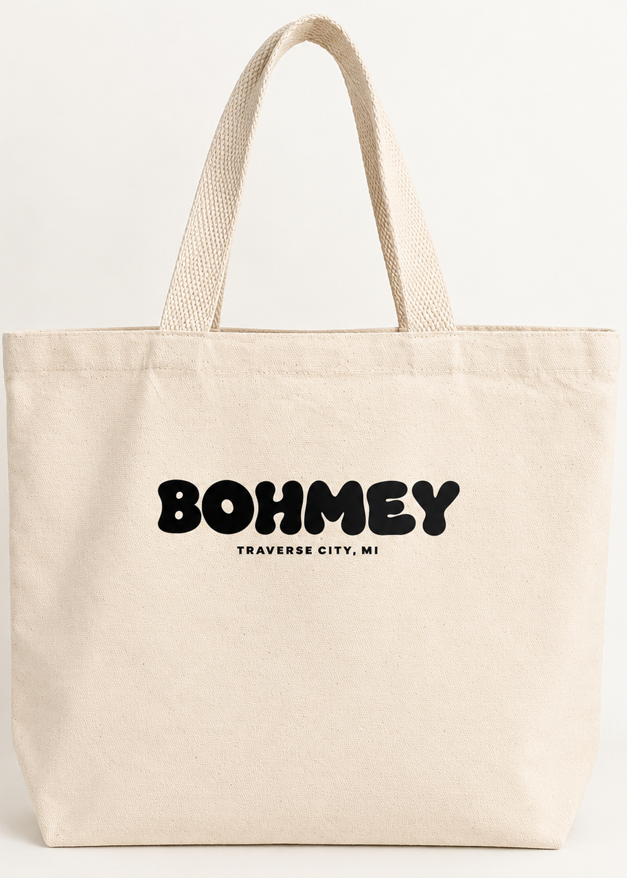 Bohmey Retro Tote — Natural & Black