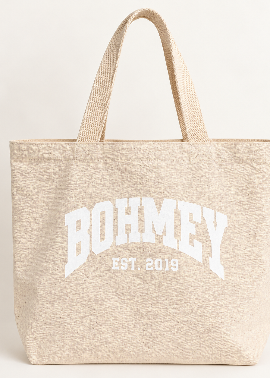 Bohmey Heritage Tote — Natural & White