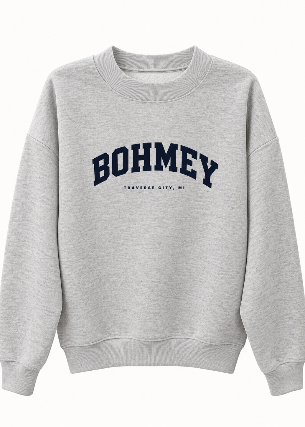 Bohmey Heritage Mock Neck — Heather Grey