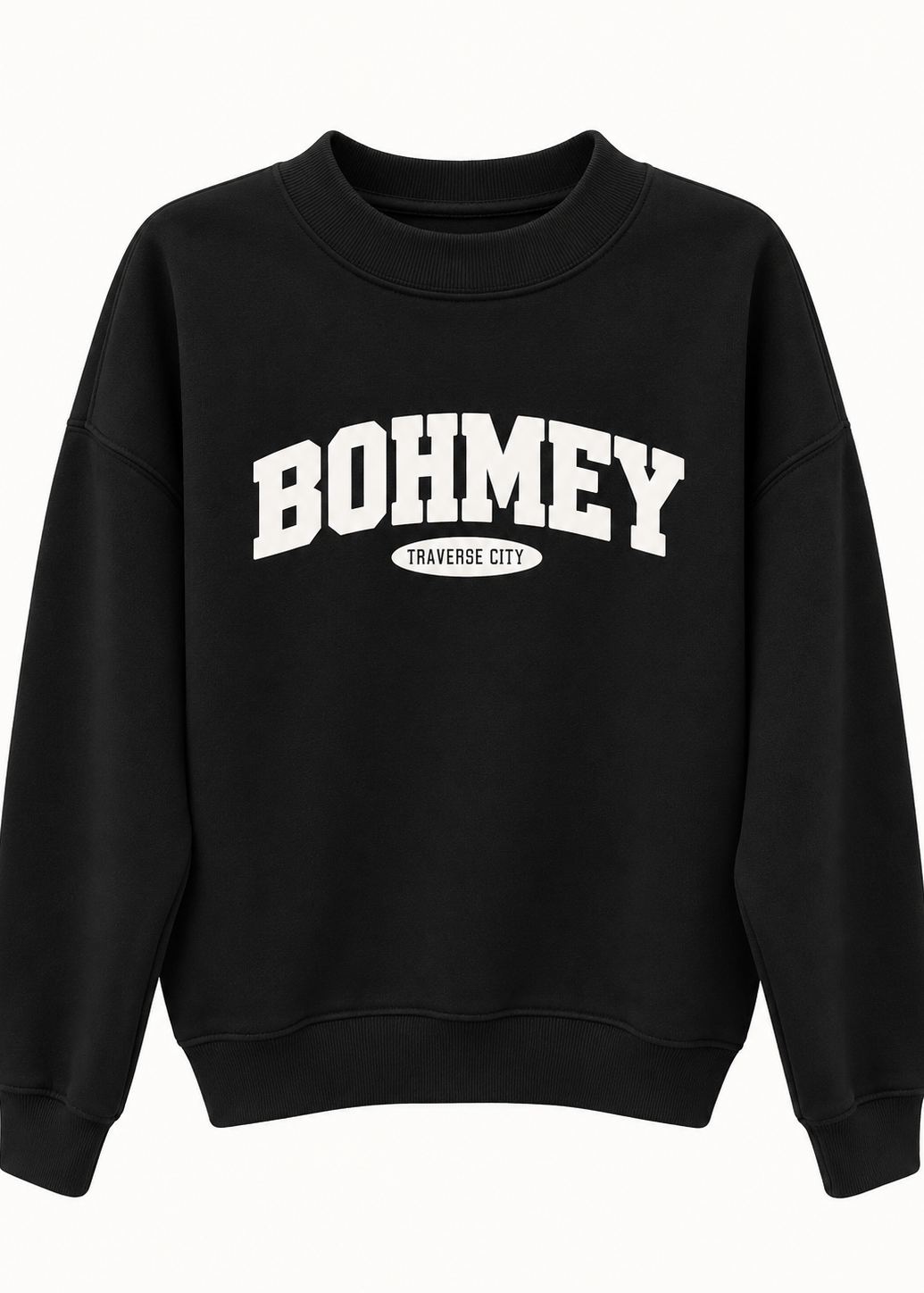 Bohmey Collegiate Mock Neck — Black