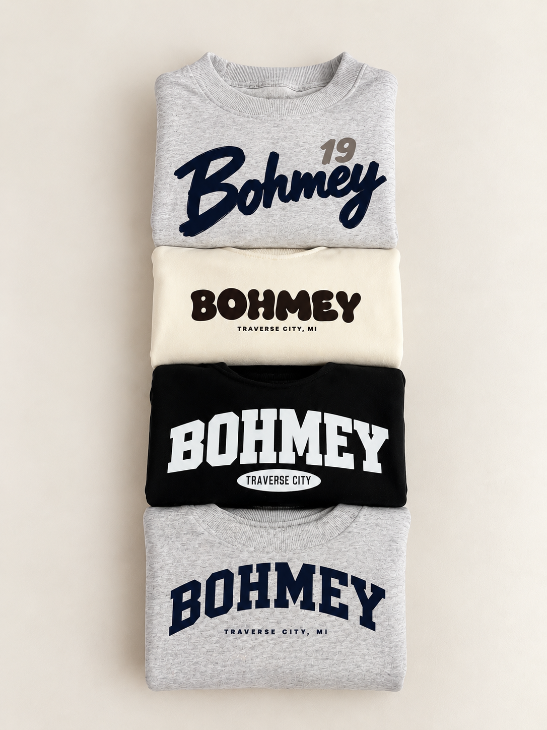 Bohmey Collegiate Mock Neck — Black