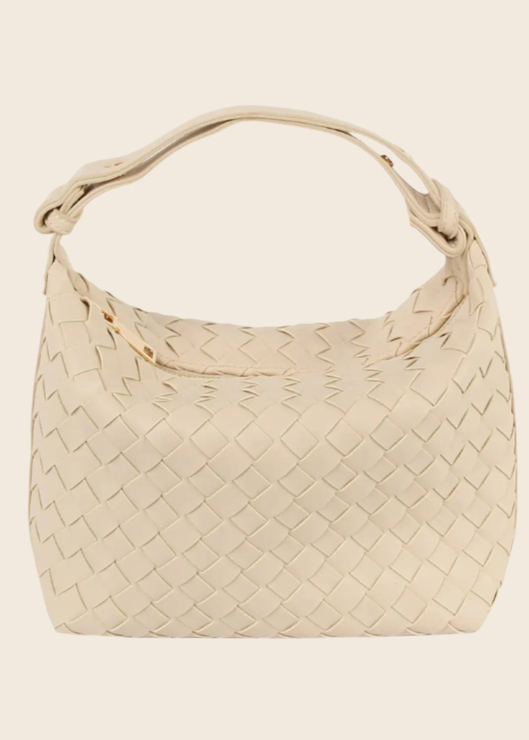 Miranda Woven Hobo Bag in Beige