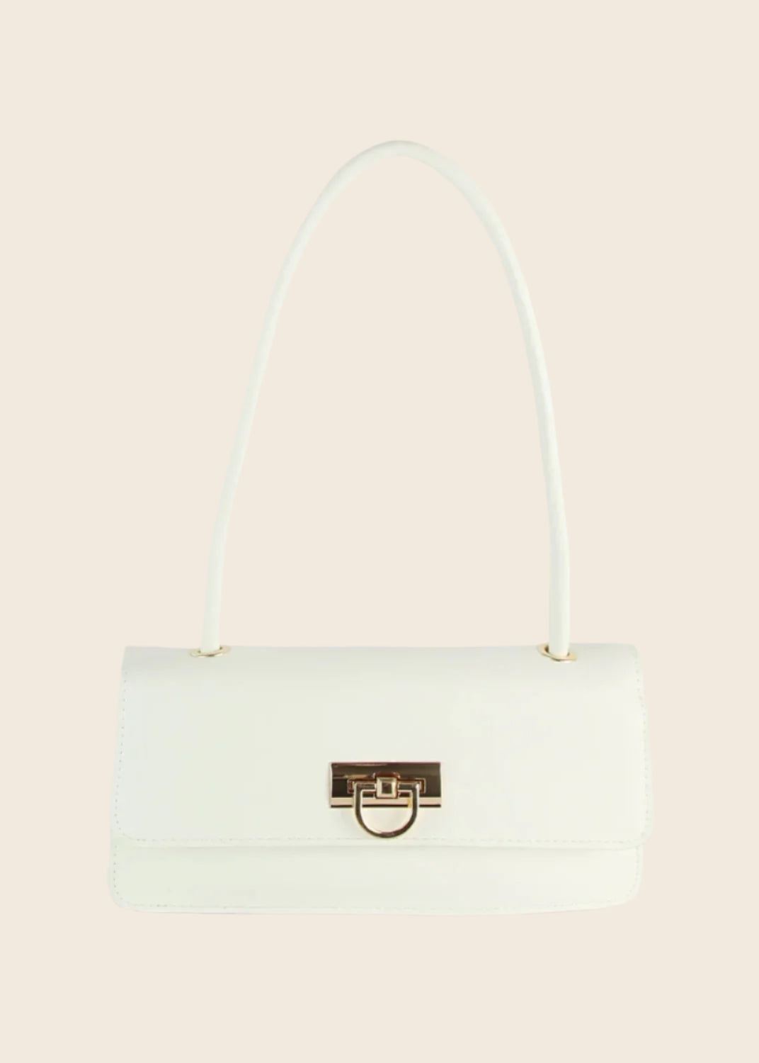 Tori Top Handle Boxy Shoulder Bag in White