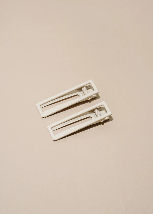 Nat + Noor Hair Clips in Bone