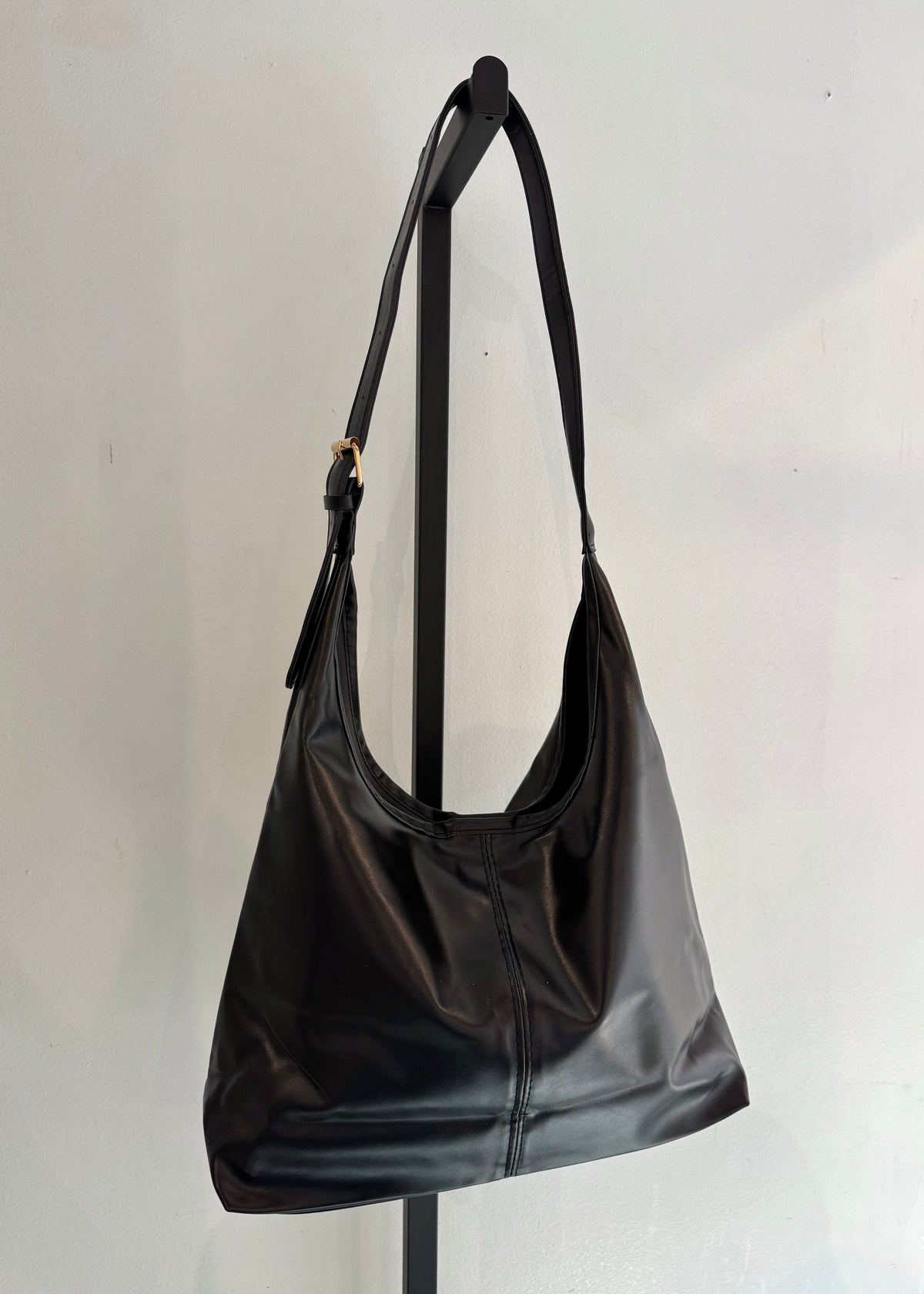 Maddy Black Slouchy Tote