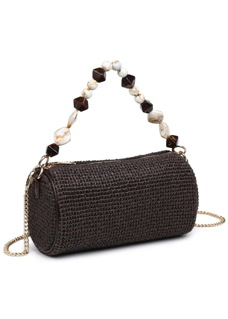 Urban Expressions Rachel Straw Purse in Chocolate