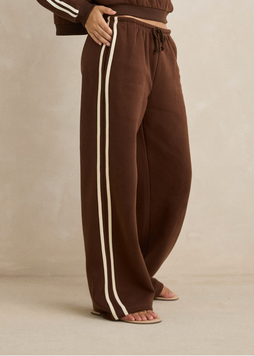 Rhythm Contrast Trackpant in Brown