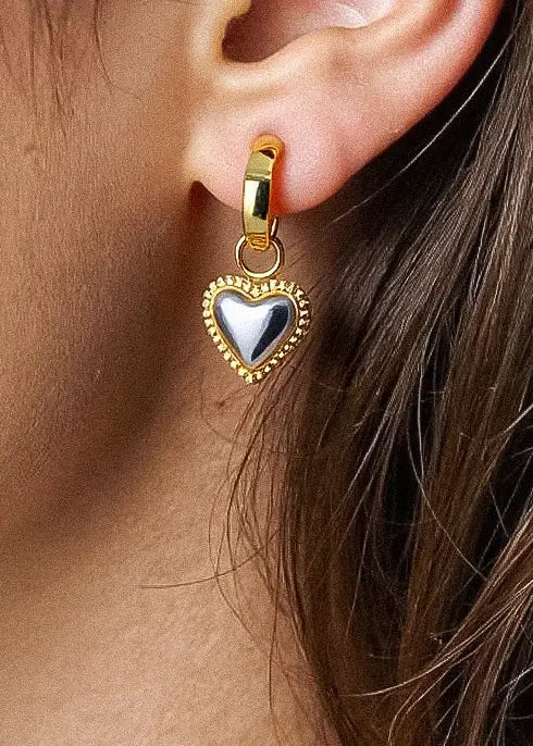Savon Drop Heart Earrings