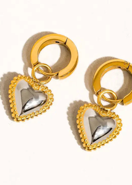 Savon Drop Heart Earrings