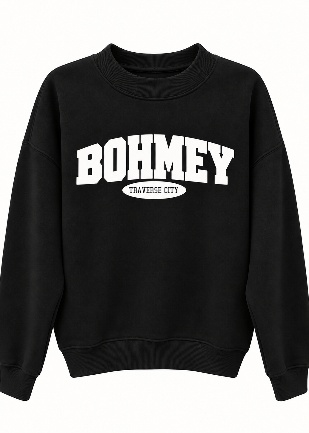 Bohmey Collegiate Mock Neck — Black
