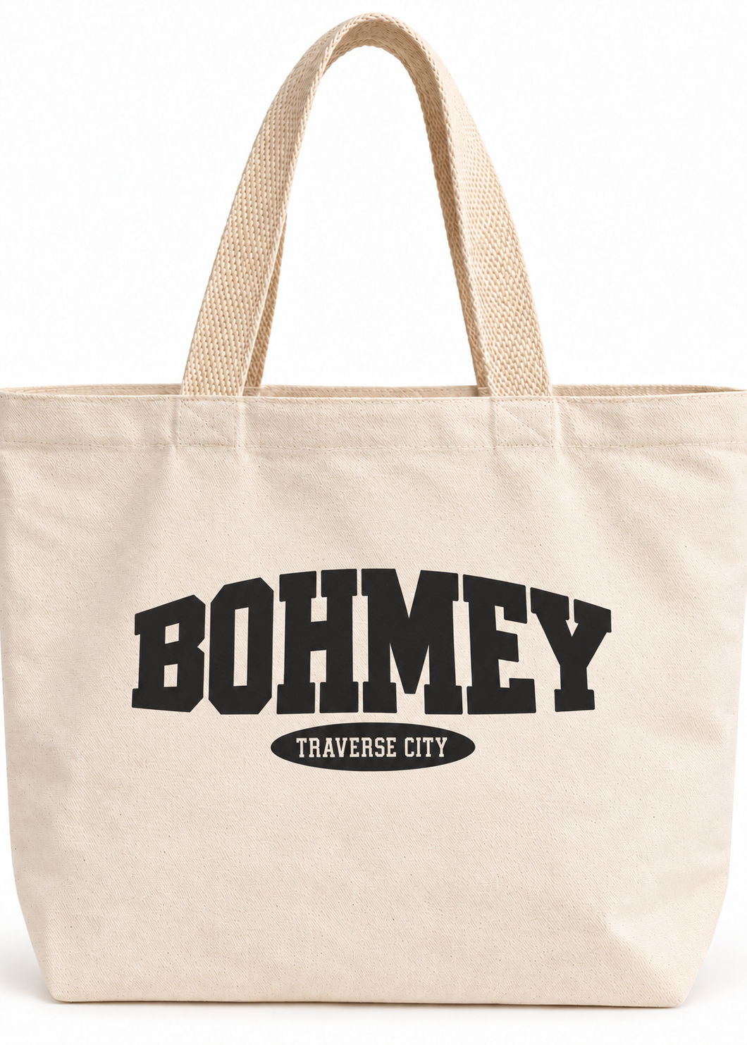 Bohmey Collegiate Tote — Natural & Black