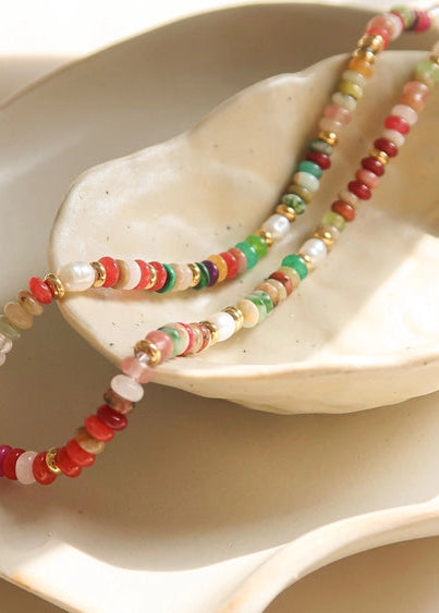 Sunny Boho Beaded Necklace