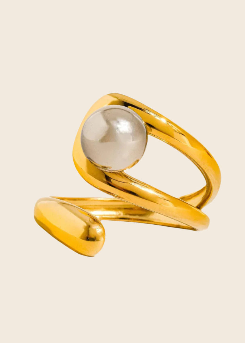 Fauna Two Toned Ball Band Ring