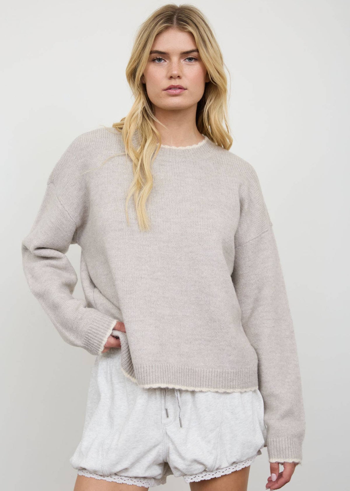 Claire Contrast Pullover Sweater