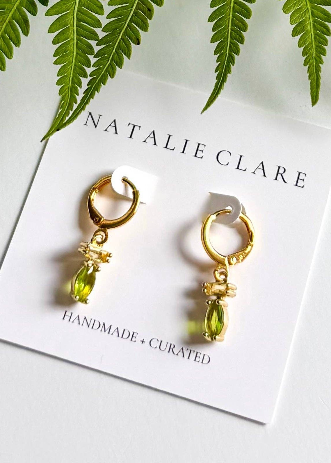 Gold & Olive Hoops