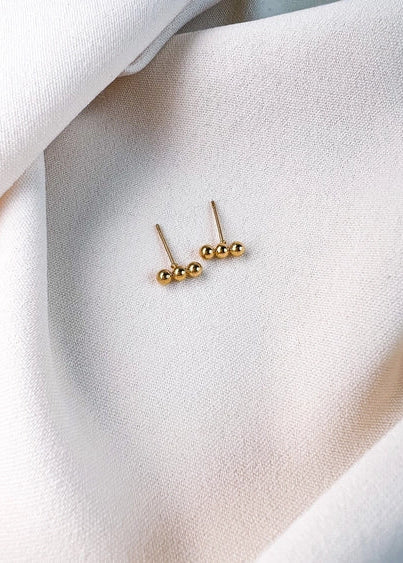 Natalie Clare Three Bead Stud