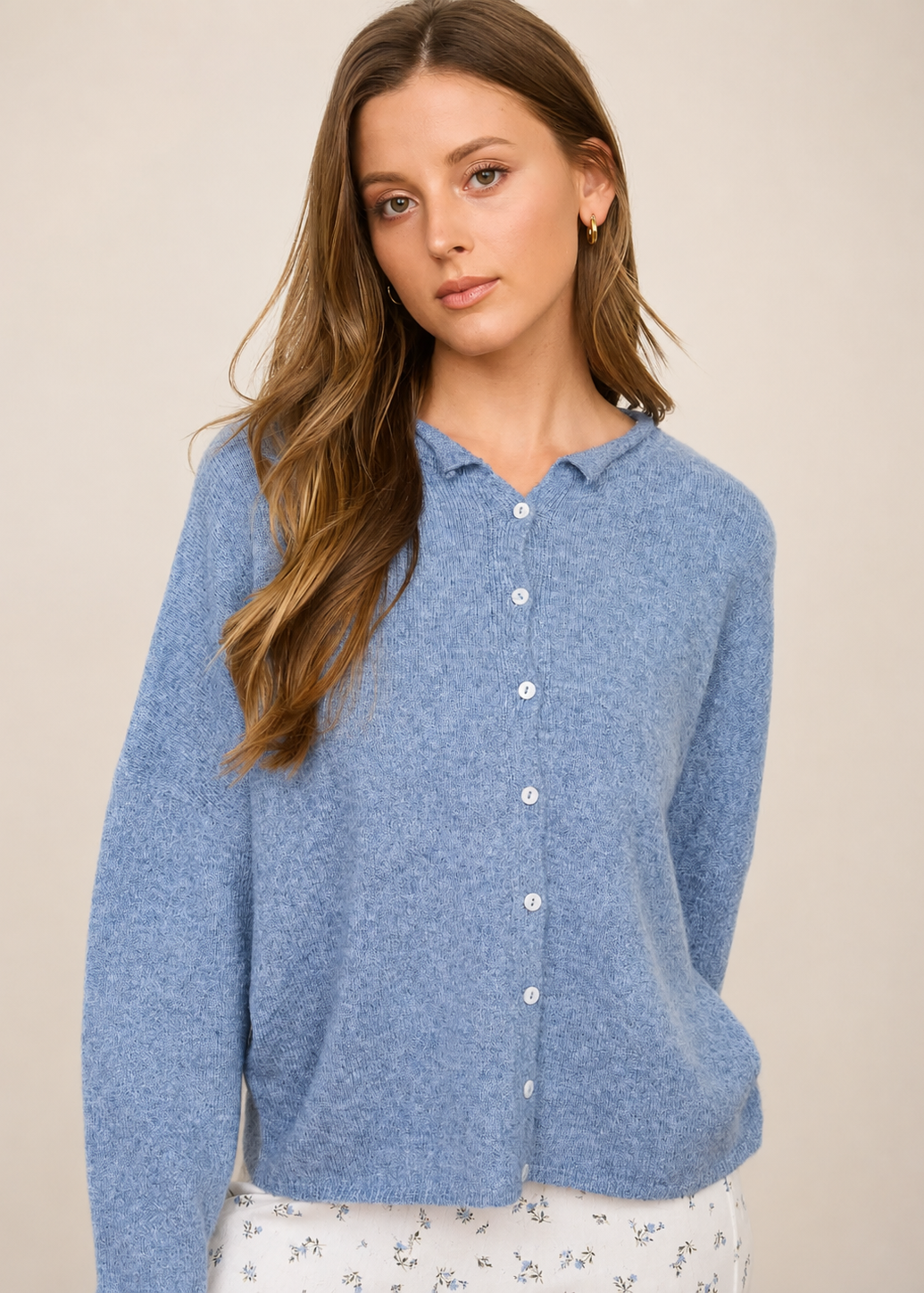 Brea Dusty Blue Cardigan