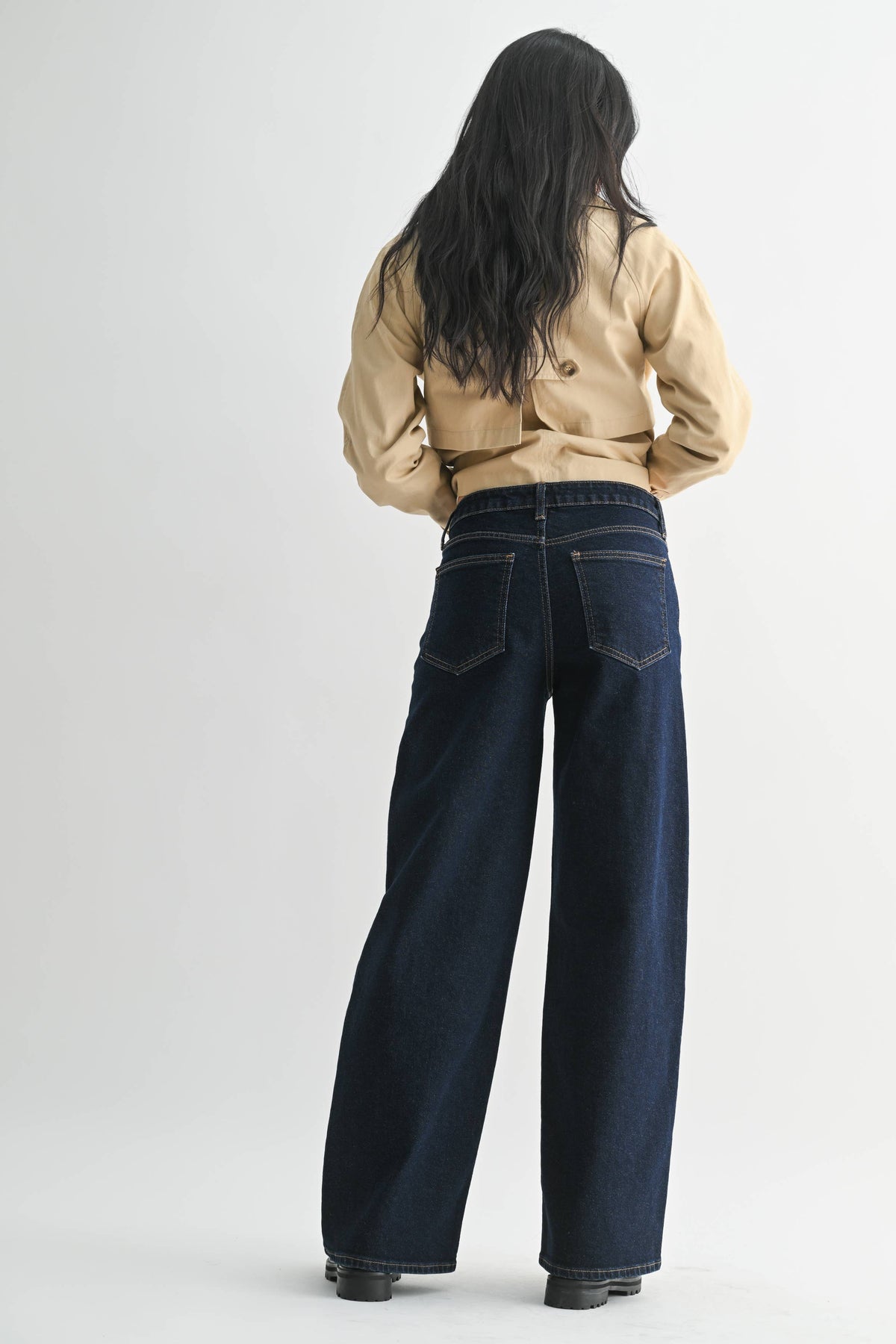 Full Length Dark Straight Jeans