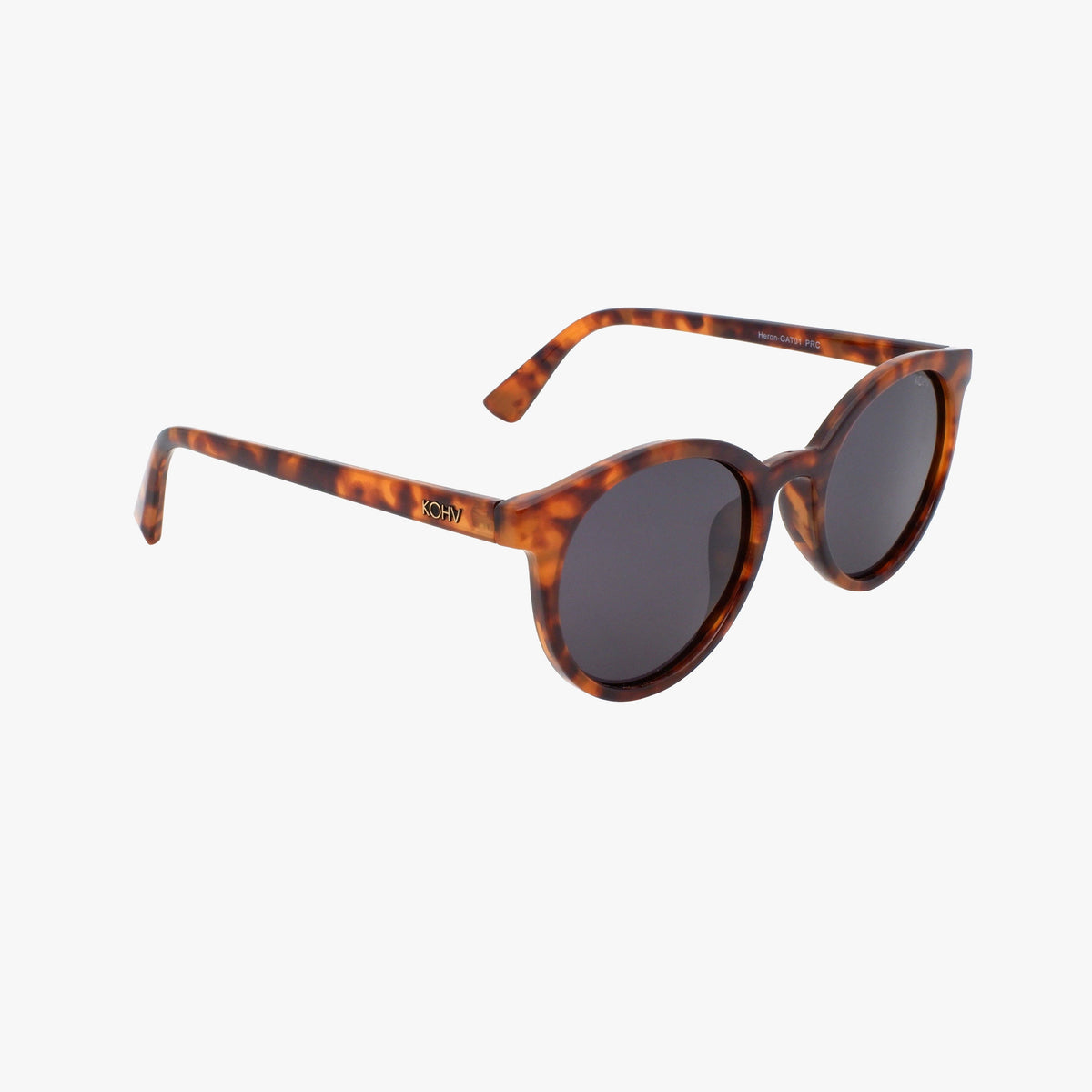 Heron Tortoise Polarized Round Sunglasses