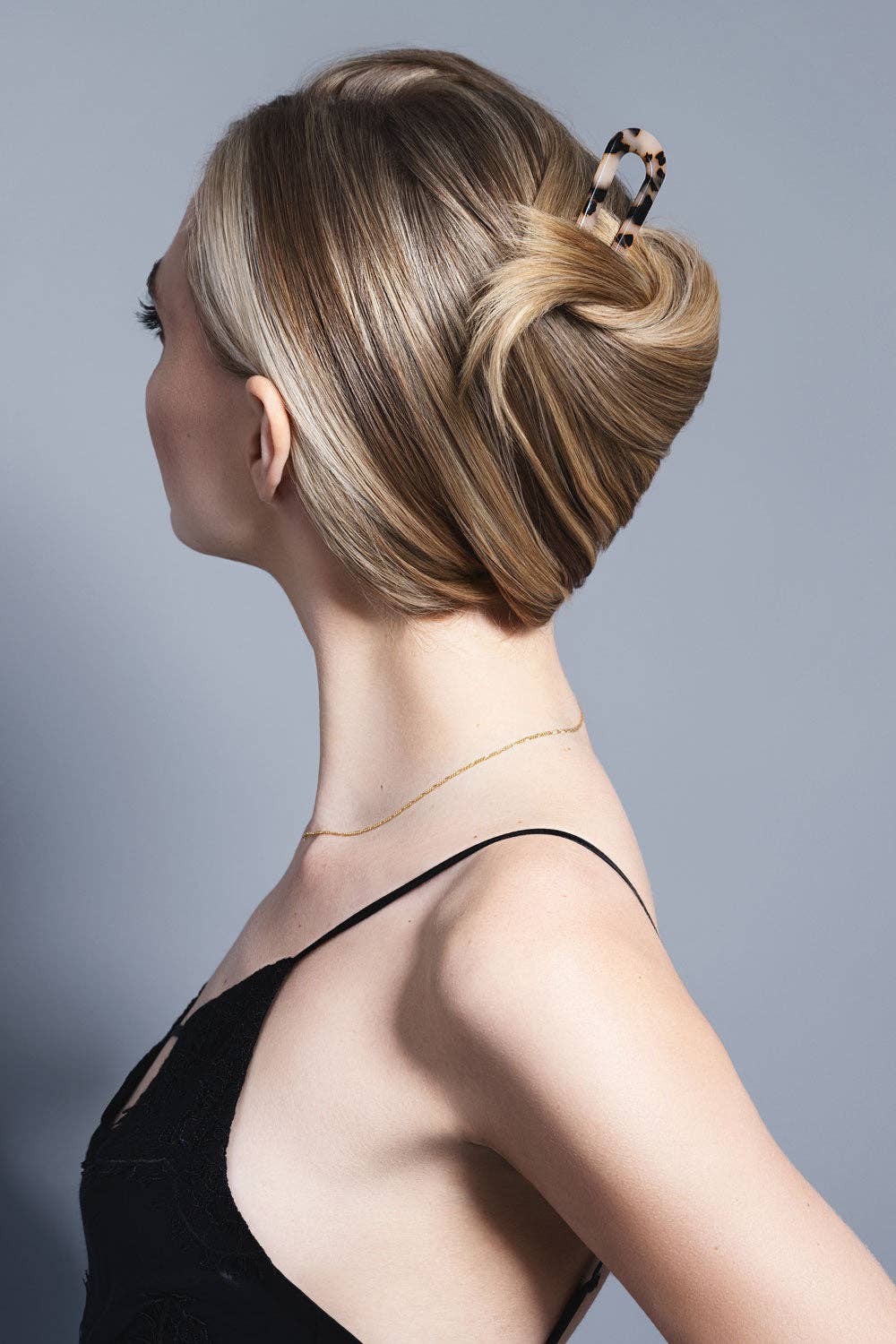 Sleek French Hair Pin in Tortoise