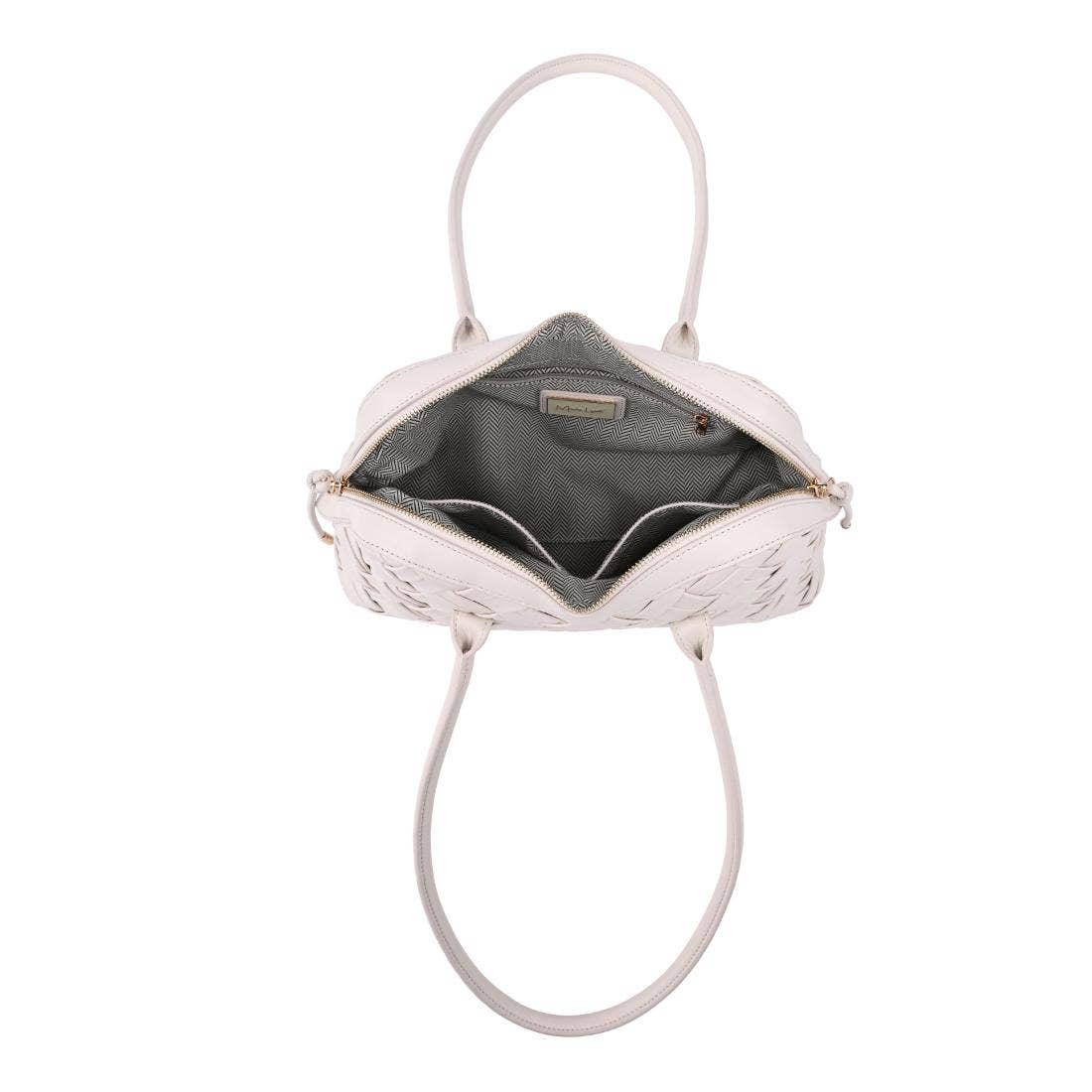 Moda Luxe Lotus Cream Woven  Shoulder Bag