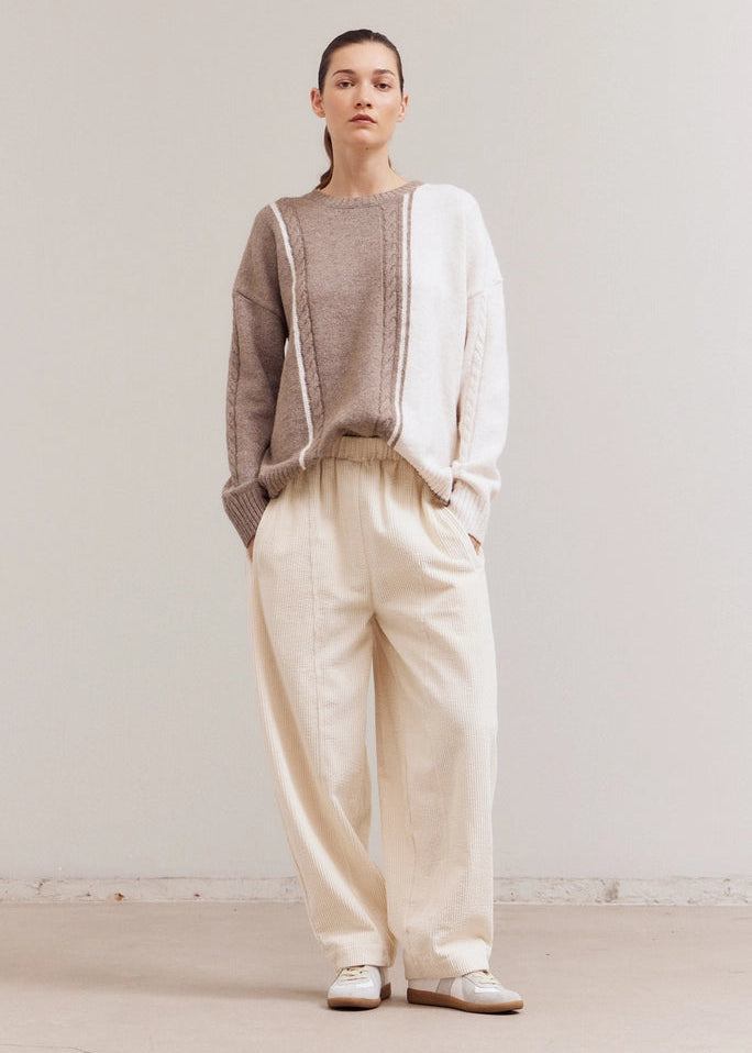 Konnie Cable Contrast Sweater