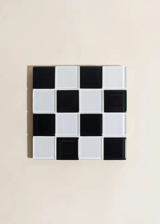 Glass Tile Coaster - Black