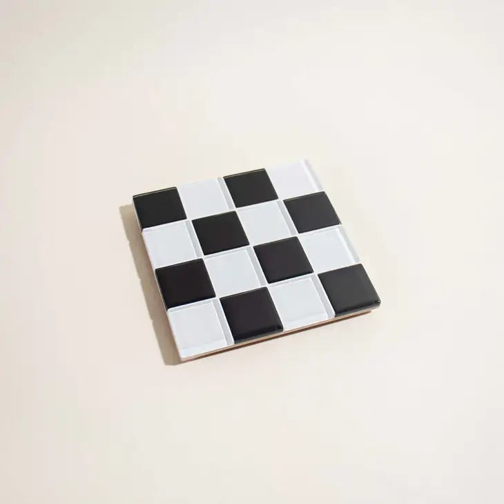 Glass Tile Coaster - Black