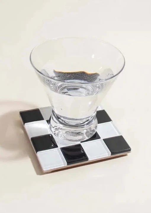 Glass Tile Coaster - Black