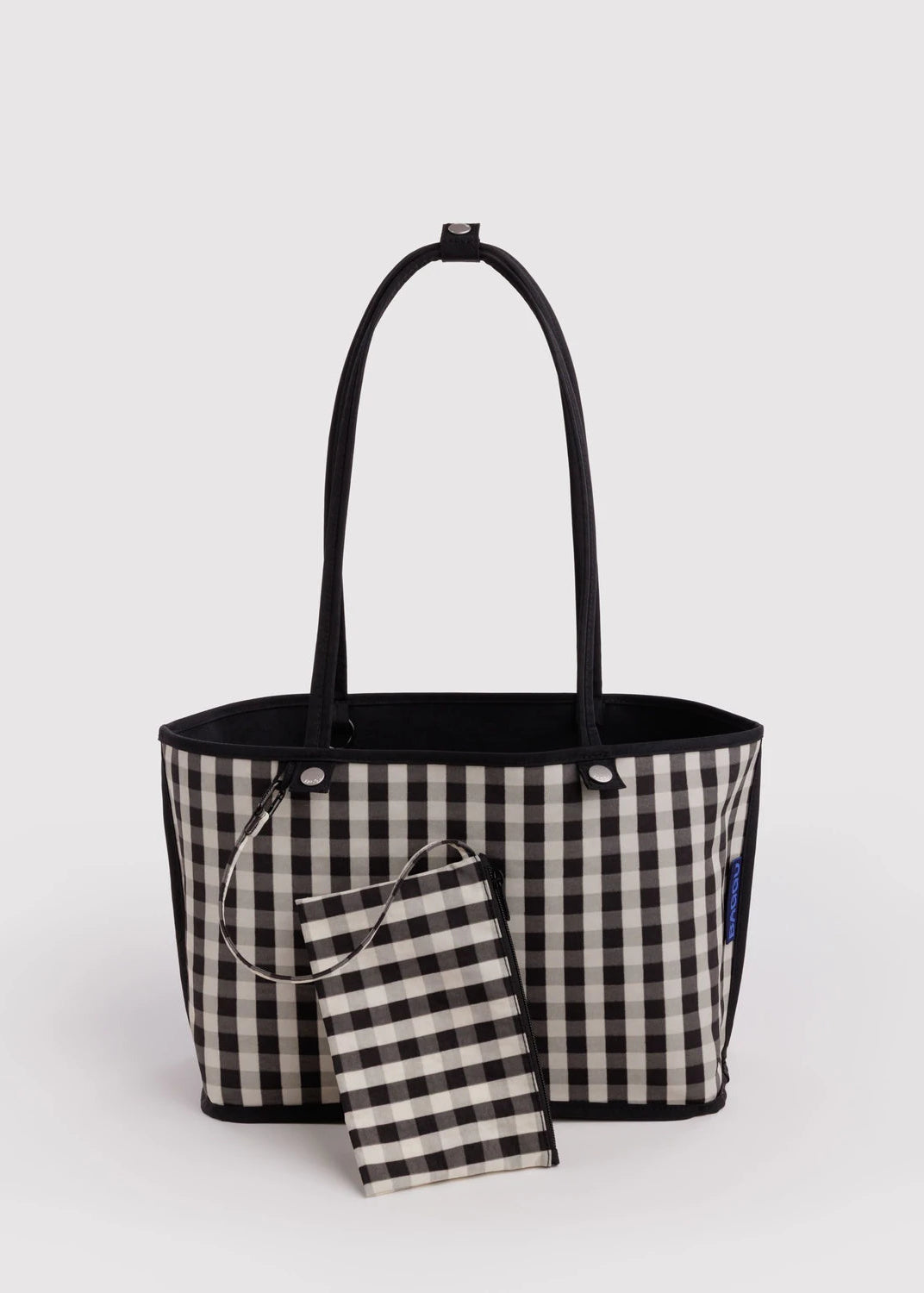 Baggu Nylon Reversible Tote Bag in Black Mix