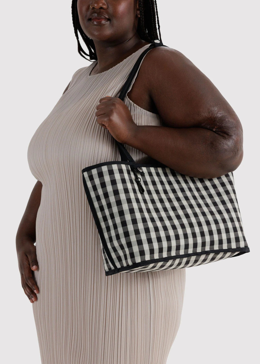 Baggu Nylon Reversible Tote Bag in Black Mix