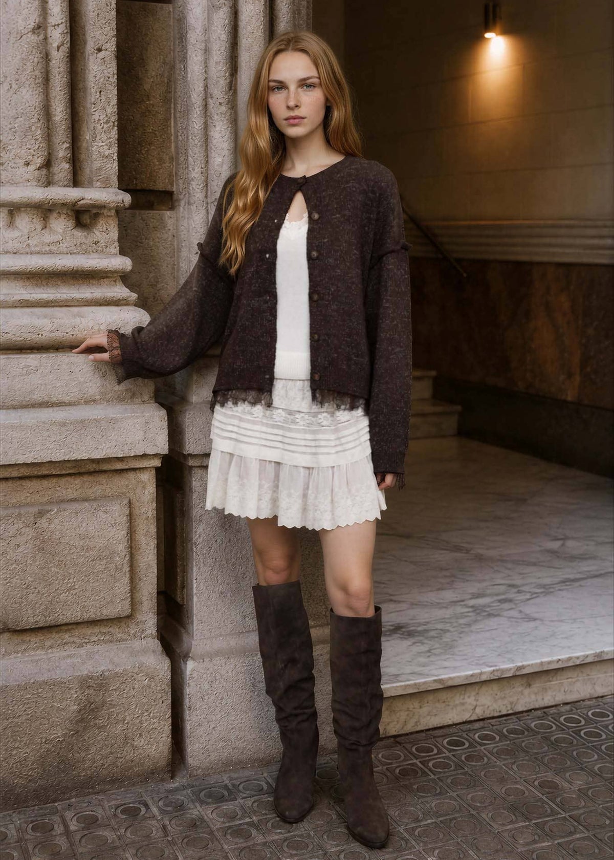 Lizzy Lace Cardigan Top