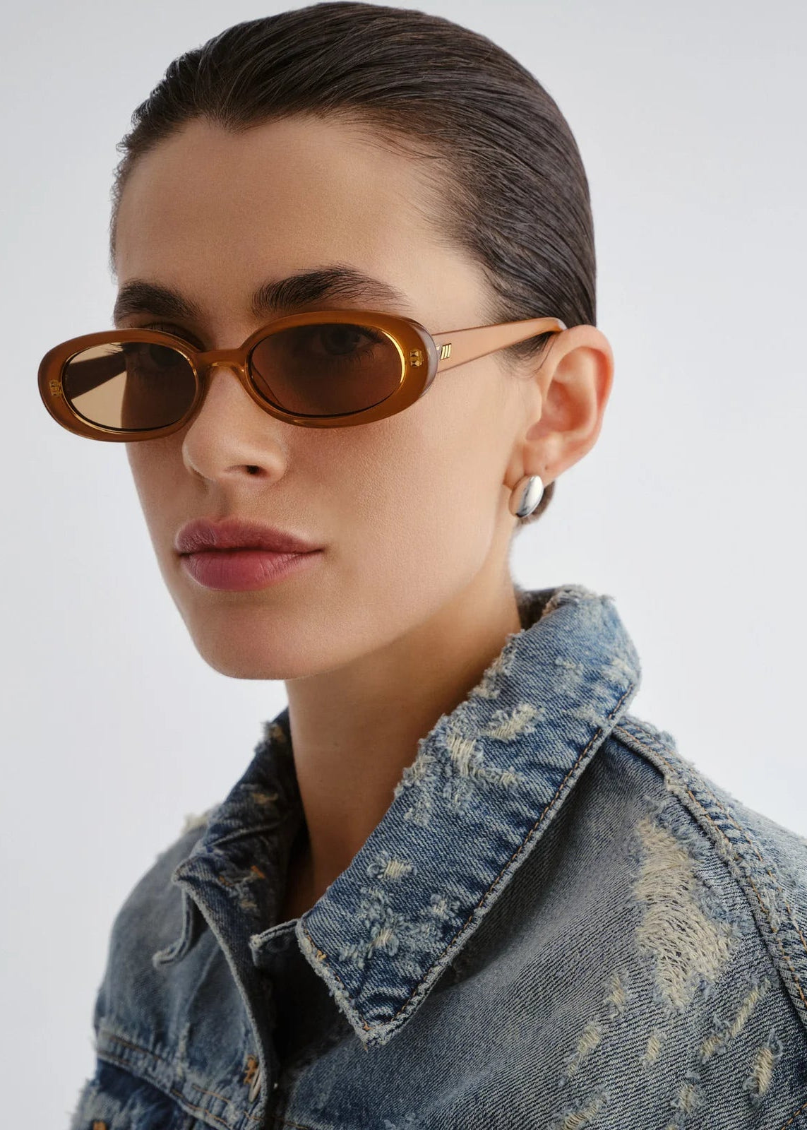 Le Specs Outta Love Sunglasses in Caramel Tan