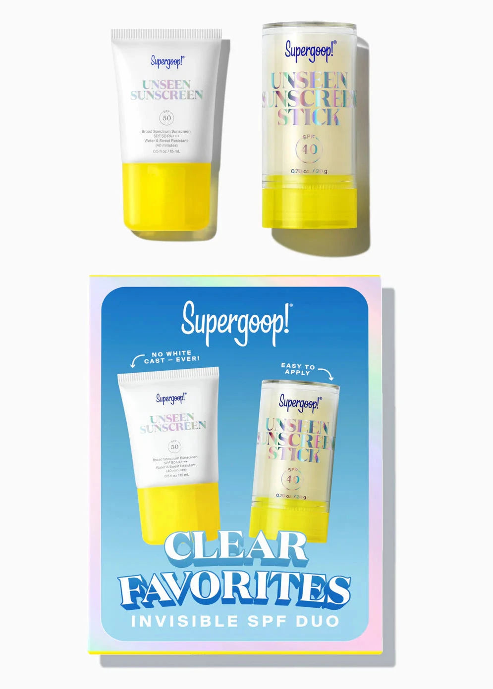 Supergoop! Clear Favorites Invisible SPF Set
