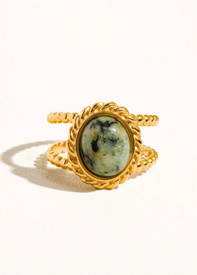 Mica 18k Gold Non Tarnish ring